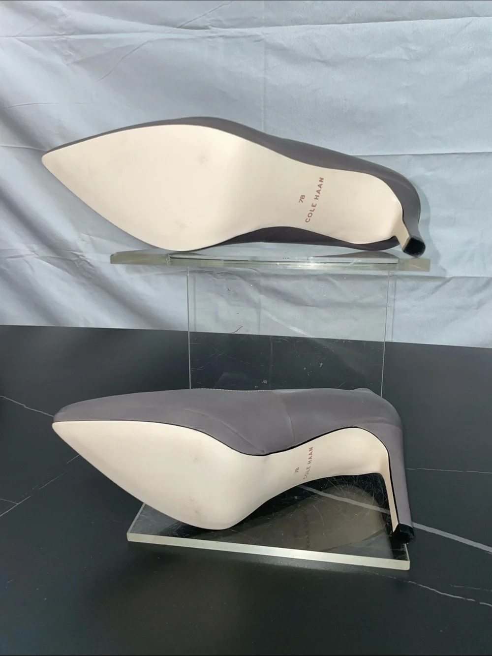 COLE HAAN GRAY LEATHER PUMPS FTL-08-127